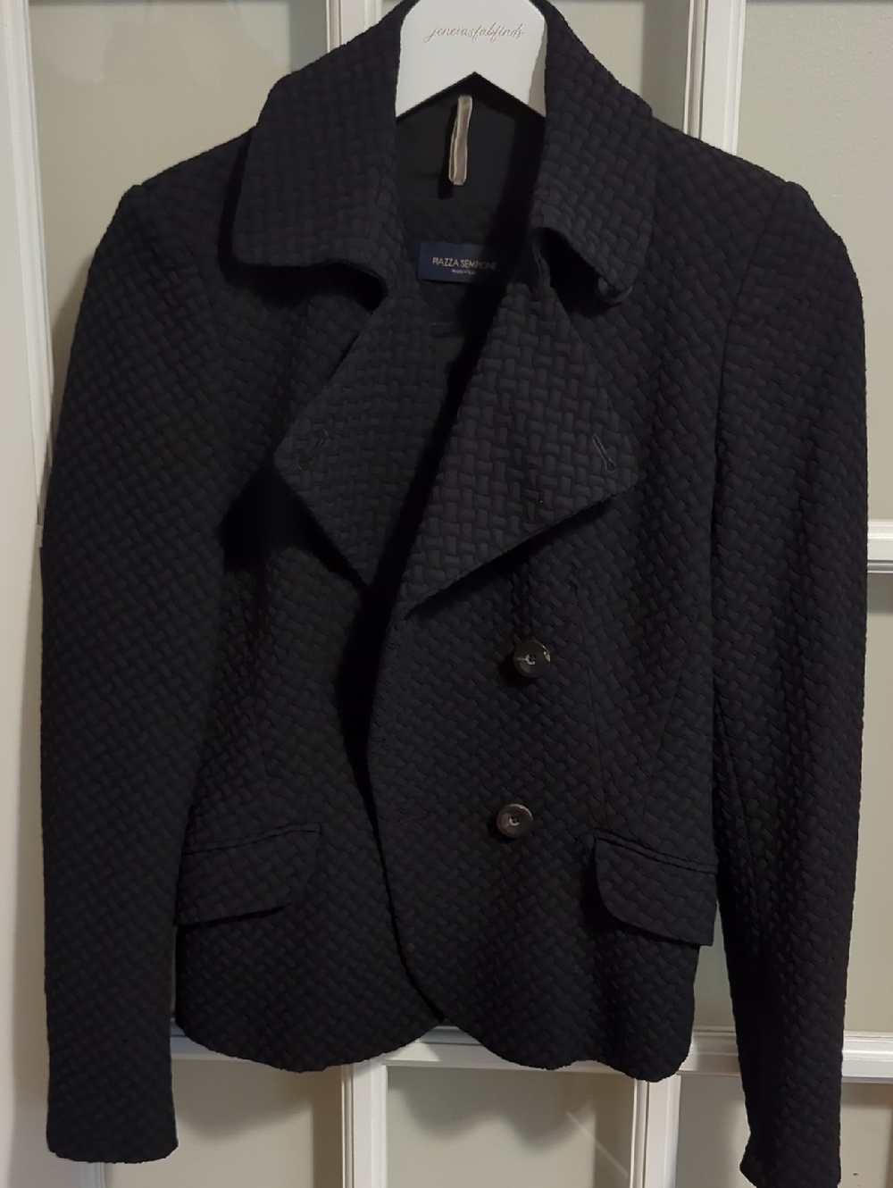 Vintage Piazza Sempione Black Textured Jacket